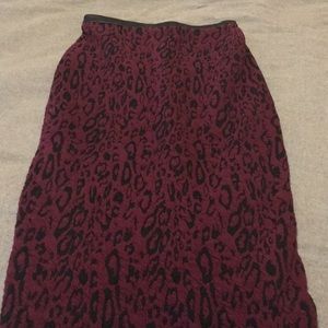 Animal print skirt from express
